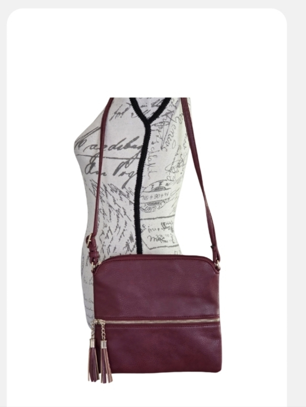 Deep Red Crossbody .